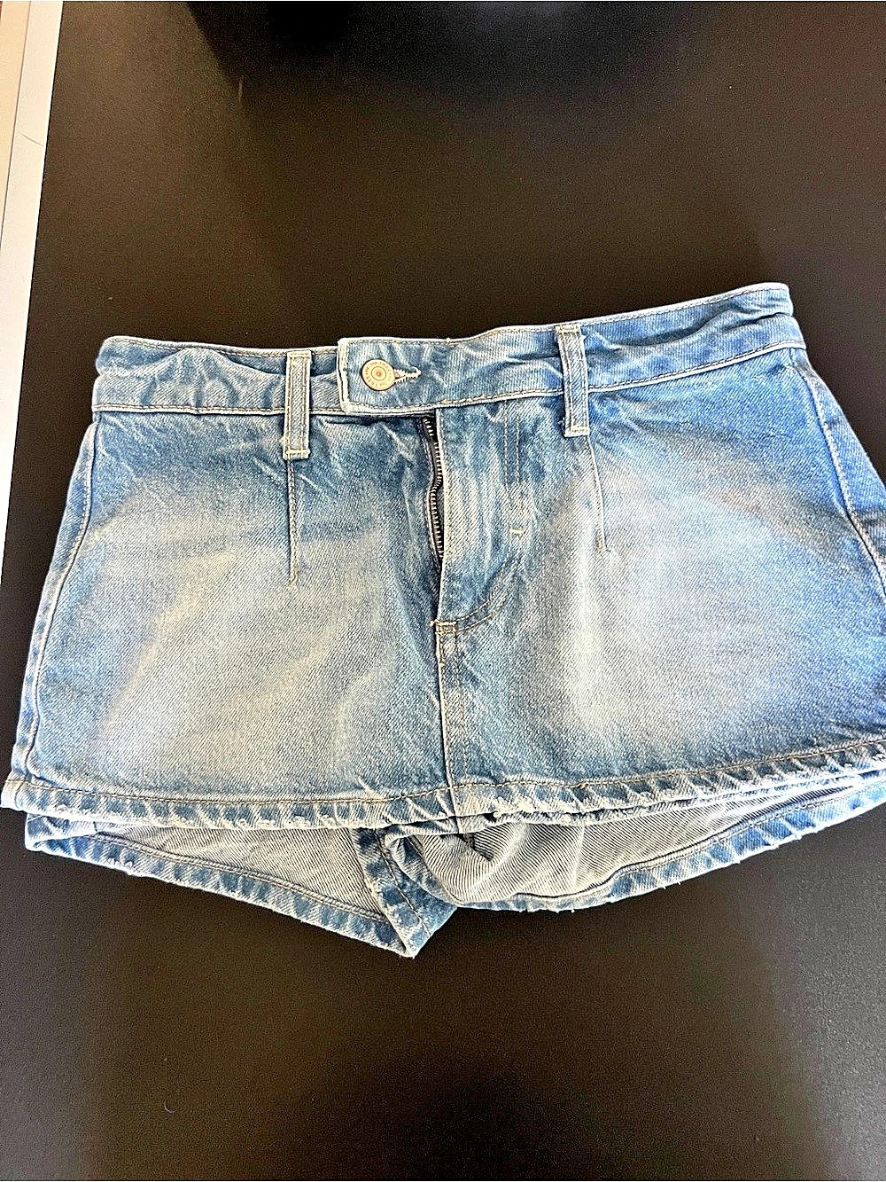 Free People/We The Free Demi Denim Skort Jean Shorts Blue Waist 24